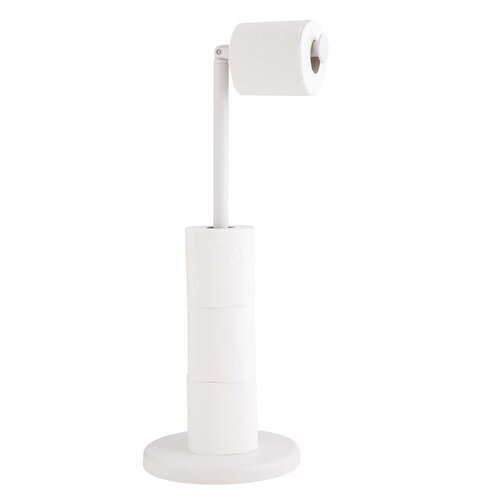 Toilet roll holder metal swivel White