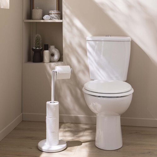 Toilet roll holder metal swivel White