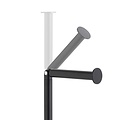 Porte-rouleau de papier toilette métallique pivotant, noir. Vendu par lot de 6 pièces.