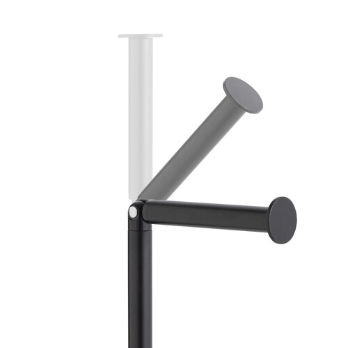 Toilettenpapierhalter aus Metall, drehbar, schwarz, bestellbar in 6er-Packungen