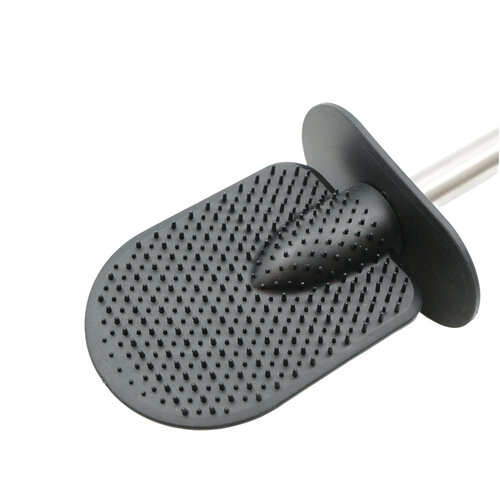 Toilet brush Spiky metal flat model Black