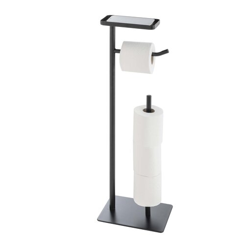 Toilettenpapierhalter Filano aus Metall, schwarz, bestellbar in 6er-Packungen