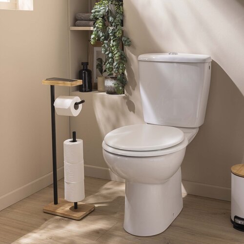 Porte-rouleau de toilette Filano Metal plus Bamboo Black