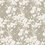 Tafelzeil 2007-01 Witte bloem Taupe