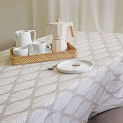 Coated Table Linen Camille Taupe