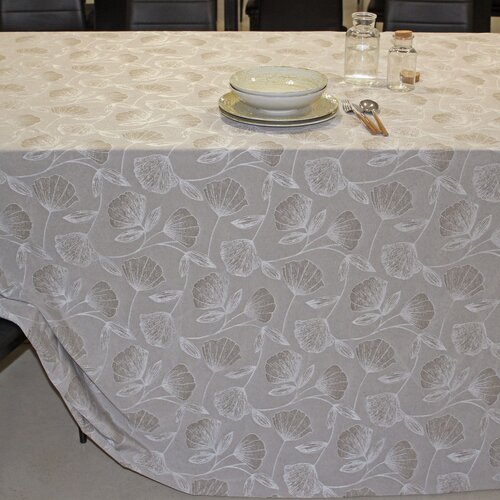 Tissu de table enduit Vega Taupe