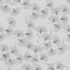 Tissu de table enduit Ginko Gris