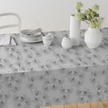 Tissu de table enduit Ginko Gris