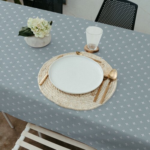 Coated Table Textiles Lunel Aqua