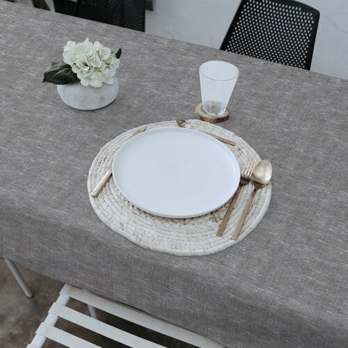 Coated Table Textiles Izaro Charcoal