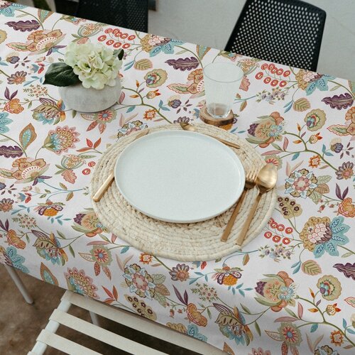 Coated Table Textiles Orvidea Green