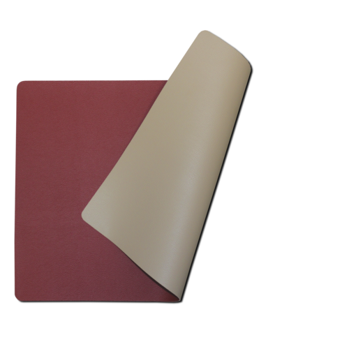 Placemats kunstleer bordeaux -beige Moon dubbelzijdig