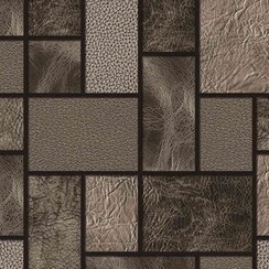 Oilcloth Leather Block Grey
