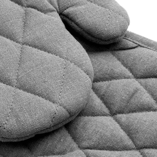 Wicotex Ofenhandschuh 30 x 18 cm und Topflappen 19 x 19 cm, grau, bestellbar im 6er-Set