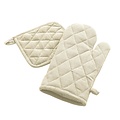 Wicotex Oven glove 30x18cm plus pot holder 19x19cm, beige. Available in packs of 6