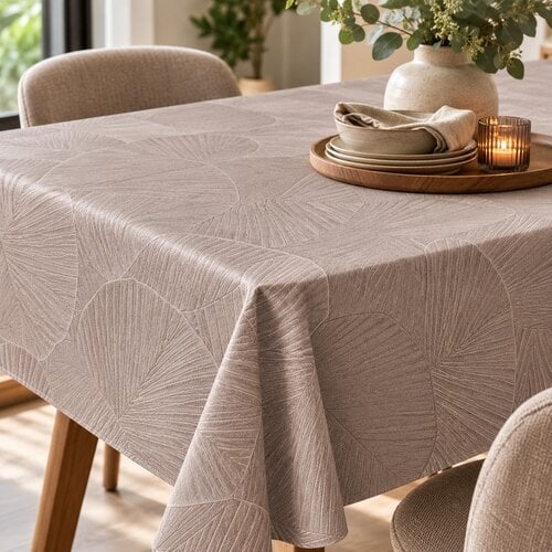 Nappe Polyline Japon Taupe, rouleau de 20 mètres