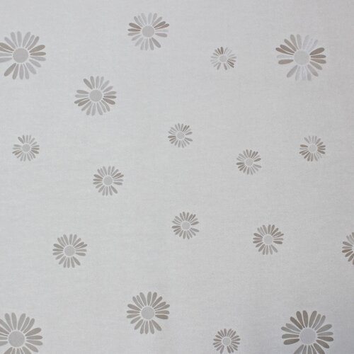 Textile de table Polyline Hanoi Argent en rouleau de 20 mètres