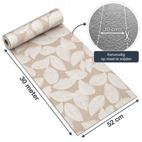 Tapis de cuisine en rouleau 52cm x 30 mètres Pascual Beige – Antidérapant