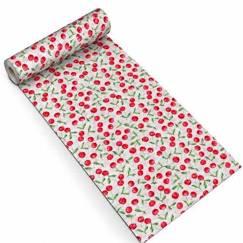 Tapis de cuisine en rouleau 52cm x 30m Cerises – Antidérapant
