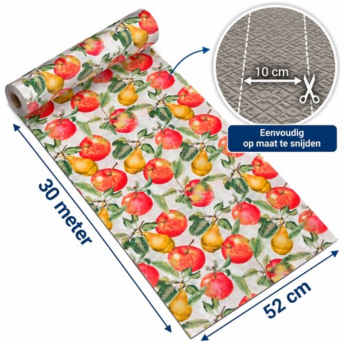 Küchenläufer auf Rolle 52 cm x 30 m Fruit – Rutschfest