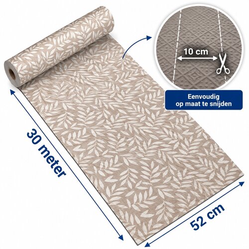 Keukenloper op rol 52cm x 30mtr Patricia Beige – Antislip