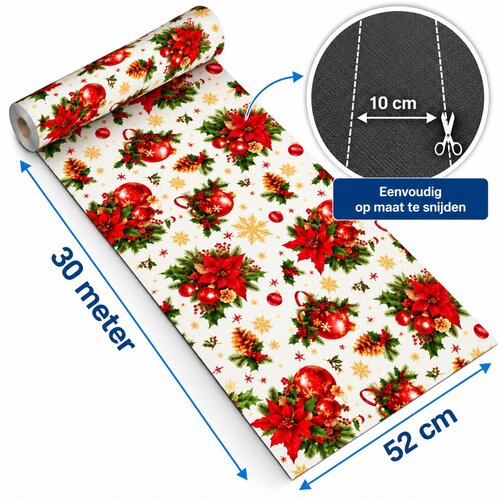 Keukenloper Kerst Vokar 52cm - Sfeervol en Praktisch