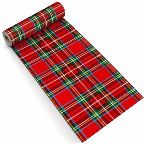 Küchenläufer auf Rolle 52 cm x 30 m Weihnachten Schottenkaro – Rutschfest