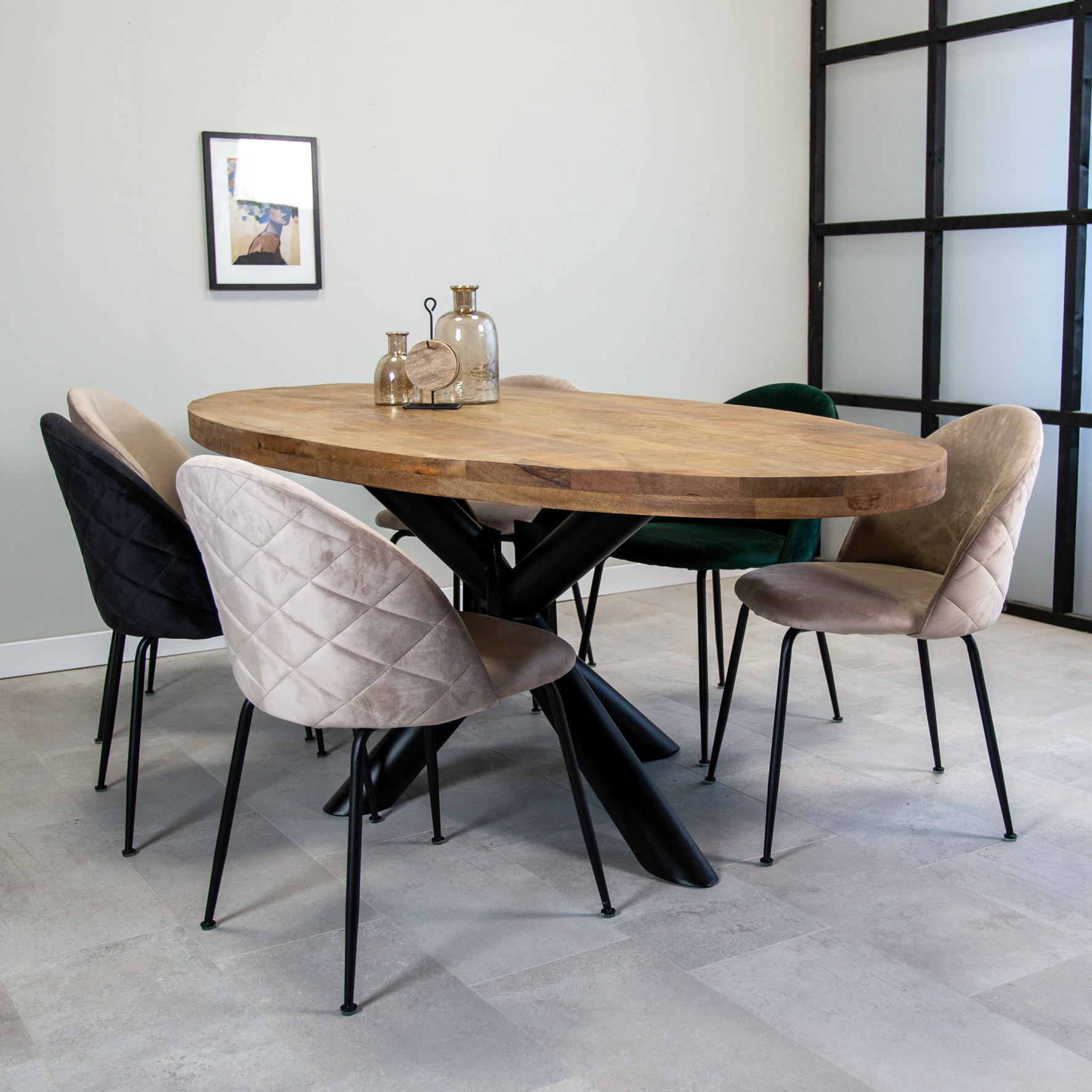 Table A Manger Industrielle Ovale 5x5 cm I Livraison gratuite Table A Manger Industrielle Ovale 5x5 cm I Livraison gratuite