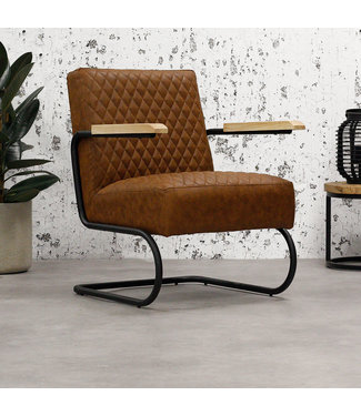 Lars  Fauteuil Industriel Marron