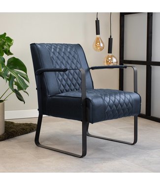 Peter Fauteuil Industriel Bleu