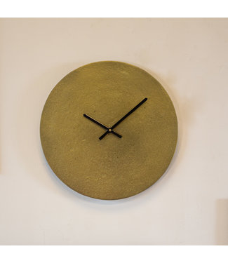 AMIRA Horloge industrielle ronde en bronze Ø50 cm