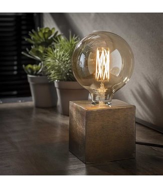 Blok Lampe De Chevet Industrielle Bronze