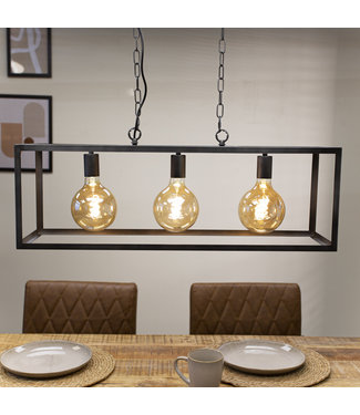 Industriële hanglamp Ginny 3-lichts grijs