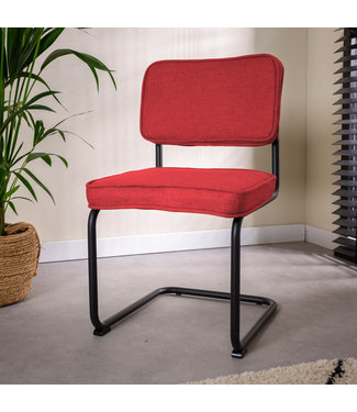 Dimehouse Remo Chaise Salle A Manger Industrielle Rouge