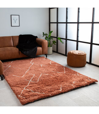 Lina Tapis Bordeaux à Carreaux 160X230cm