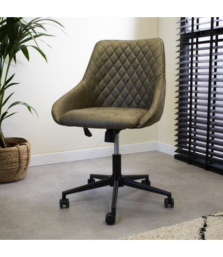 Dimehouse EMILY Chaise de bureau industrielle vert