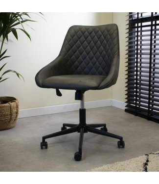 Dimehouse EMILY Chaise de bureau industrielle anthracite