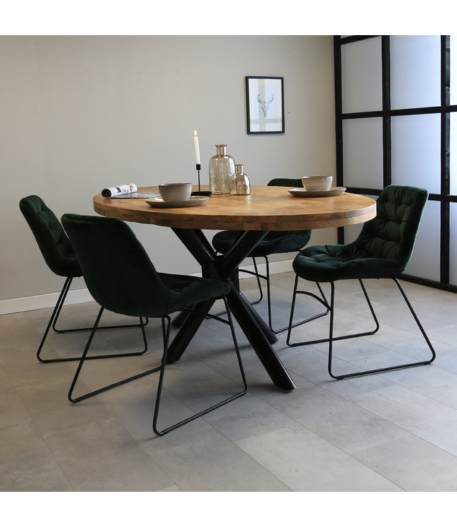 Table de salle à manger ovale effet bois foncé 180 x 90 cm OTTAWA