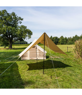 Tarp tent luifel katoen beige 420x420x240 cm