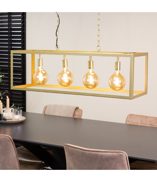 Industriële hanglamp Duncan 4L goud