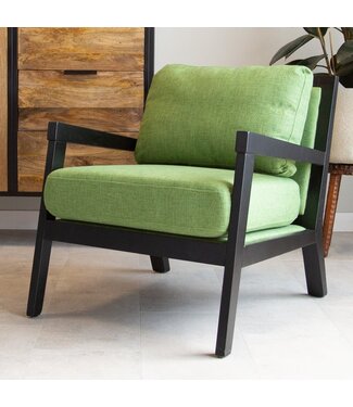 Dimehouse Industriële fauteuil Morris stof groen