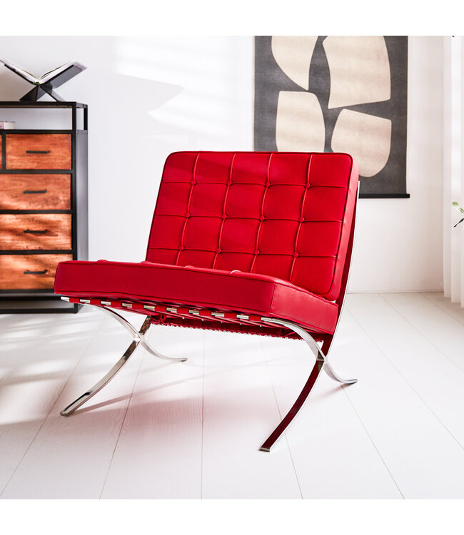 Dimehouse Expo Fauteuil Rouge Design - Cuir