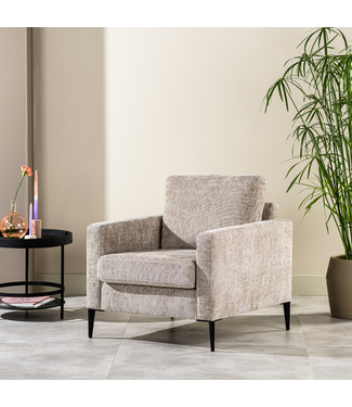 Fauteuil Flora beige stof