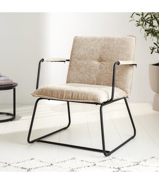 Fauteuil Hailey beige chenille