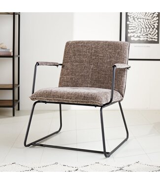 Fauteuil Hailey gris chenille