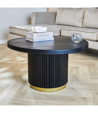 Table basse ronde Elora Ø80 cm noir