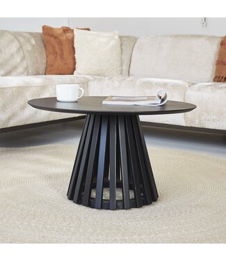 Table d'appoint ronde Rory en acacia noir Ø70