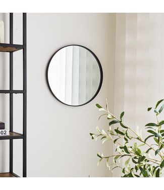 Miroir rond noir Riley Ø40 cm