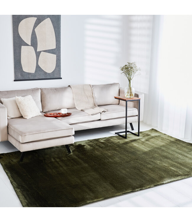 Tapis Carmen 200x300 cm vert foncé - DIMEHOUSE