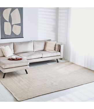 Tapis droit Jutta 200x300 cm beige tressé